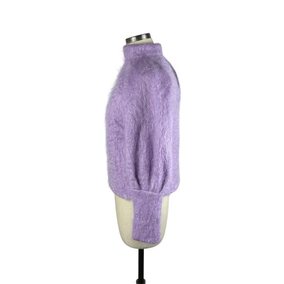 ELEANOR BALFOUR Pastel Purple Mohair Blend Sweater Women's Size 4 - Picture 2 of 11